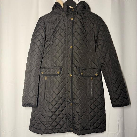 Lauren Ralph Lauren Puffer Coat w/ Faux Fur Lining and Removable Hood - Size M - Picture 2 of 10